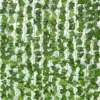 6pcs Artificial Hanging Plant Fake Vine Ivy Leaf Greenery Garland Garden Fence Exterior Decor
