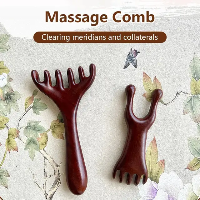 Head Massage Comb Head Massager Meridian Massager Resin Five-claw Comb Face Eye Scraping Stick