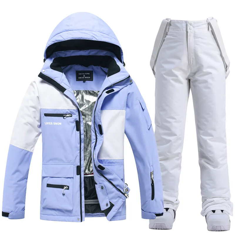 Ski Wear Women Winter Warm Ski Set Windproof Waterproof Snow Jacket Outdoor Sports Hot Equipm Snowboard Coat Trousers