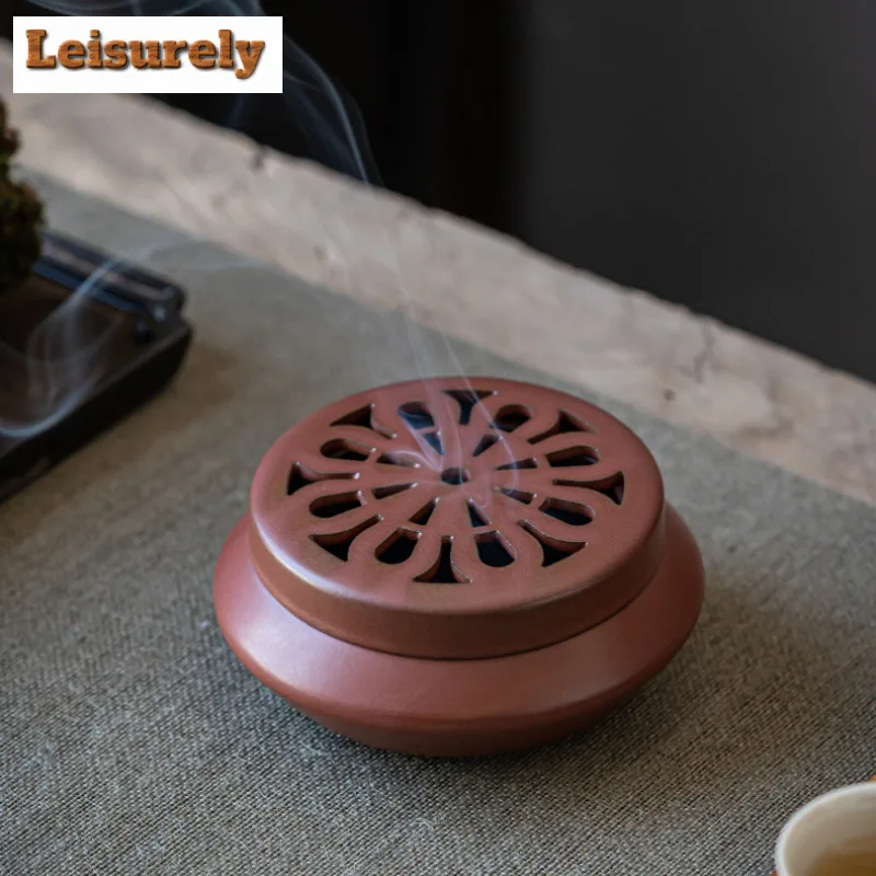 Lotus Pattern Ceramic Plate Incense Holder Diffuser Incense Burners Mosquito Incense Holder Meditation Censer Home Ornaments