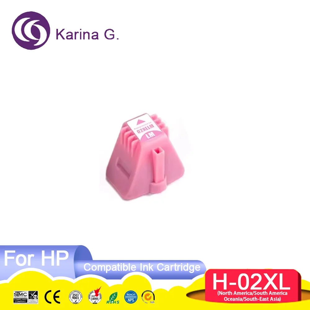 For 02 XL 02XL Premium Compatible Color Inkjet Ink Cartridge for 02 For Photosm