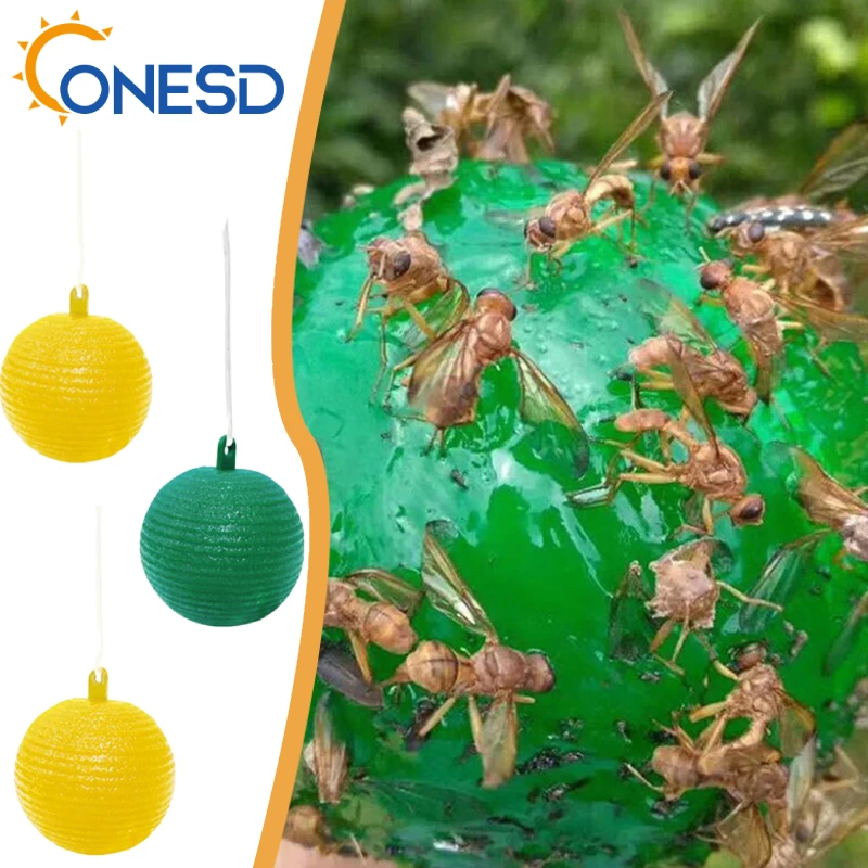 Hanging Fly Trap Glue Ball Insect Fruit Fly BugKiller For Bee Wasp Sticky  Fly Catcher Orchard Garden Pest Control Supplies