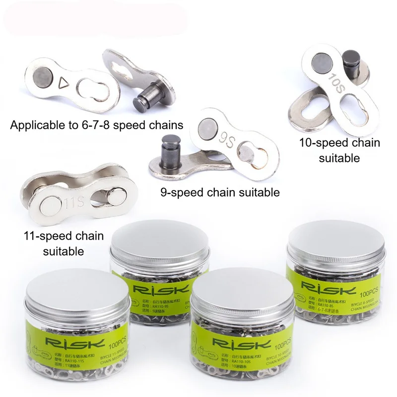 Bicycle Chain Connector Bicycle Chain Link Connector Joints Magic Buttons Cycling Speed Quick Master Links For Mountain Bike 6/7/8/9/10/11/12 S