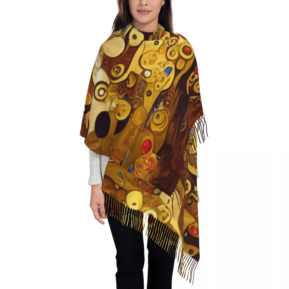

Gustav Klimt Painting Art Scarf for Women Winter Fall Shawl Wrap Long Shawl Scarf for Ladies