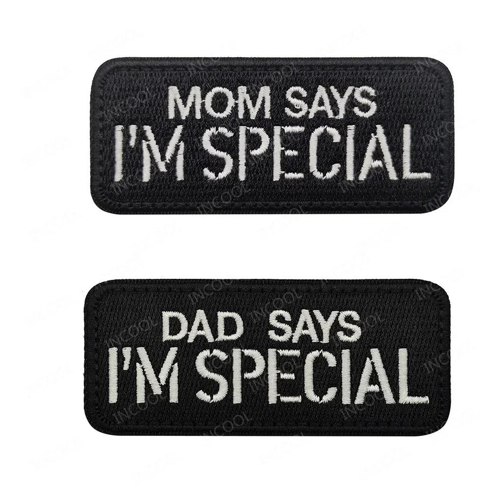 Нашивки с вышивкой мама папа говорит, что я особенная