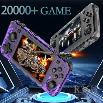R36H Console per videogiochi portatile retrò Sistema Arkos Schermo IPS da 3,5 pollici Lettore video tascabile portatile R36S Orizzontale 64G 128G 1