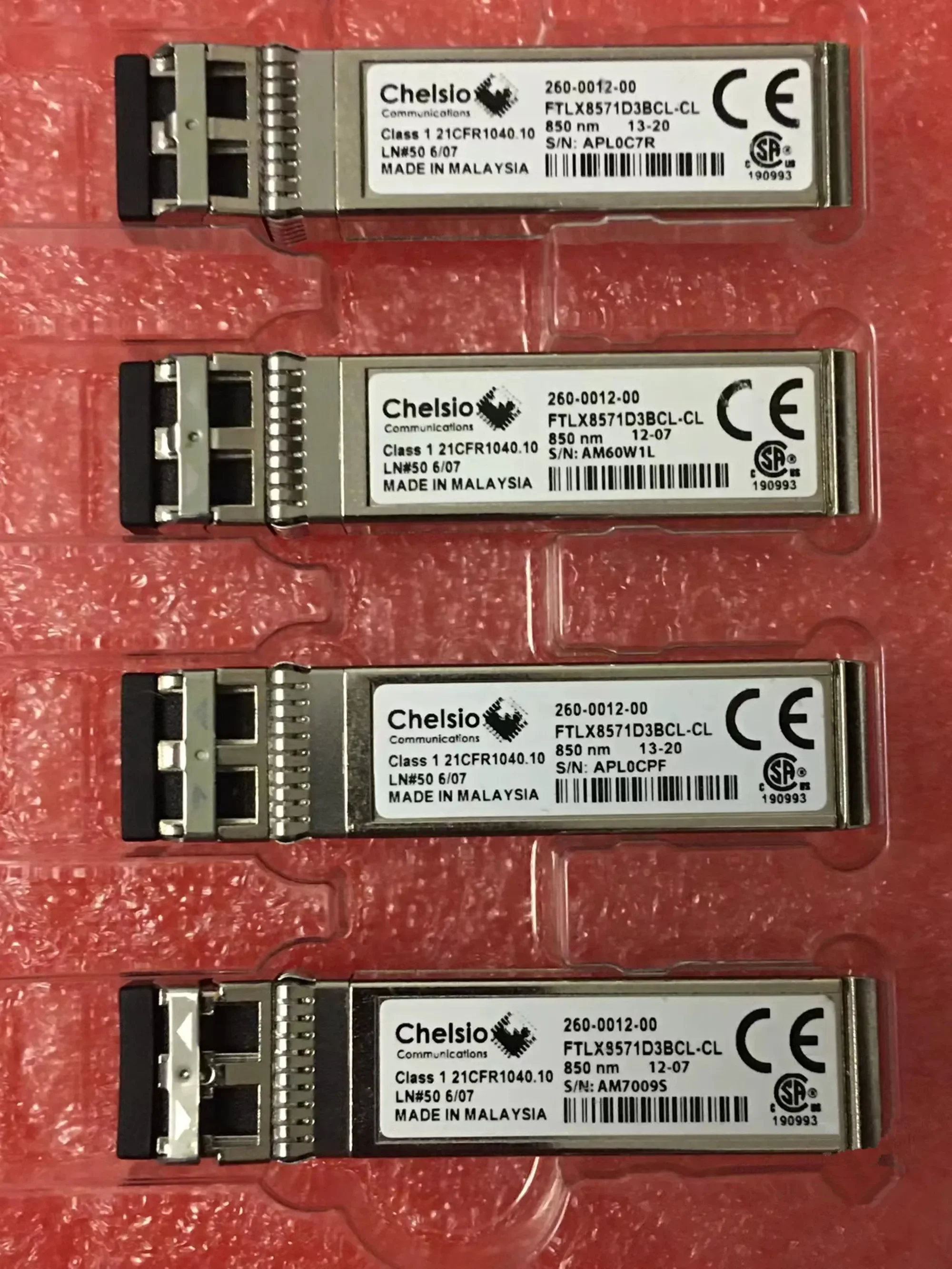 Chelsio 10G Fiber Modul260-0012-00 FTLX8571D3BCL-CL SM10G-SR Compatible 10GBASE-SR SFP+ Transceiver Module MMF 850NM 300M LC reyee 10gbase sr sfp transceiver mm 850nm 300m lc