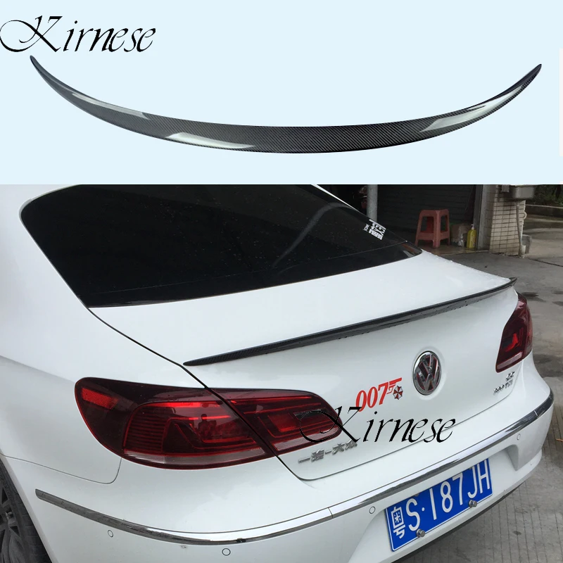 

Carbon Fiber Car Rear Trunk Spoiler Boot Lip Wing for Volkswagen VW Passat CC Sedan 4-Door 2009-2012 V style