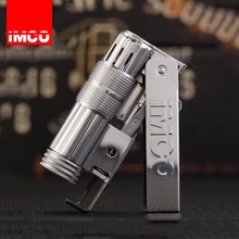 

Original IMCO Lighter Classic Retro Windproof Stainless Steel Mechanical Gasoline Lighter Men's Gadget Flint Cotton Core