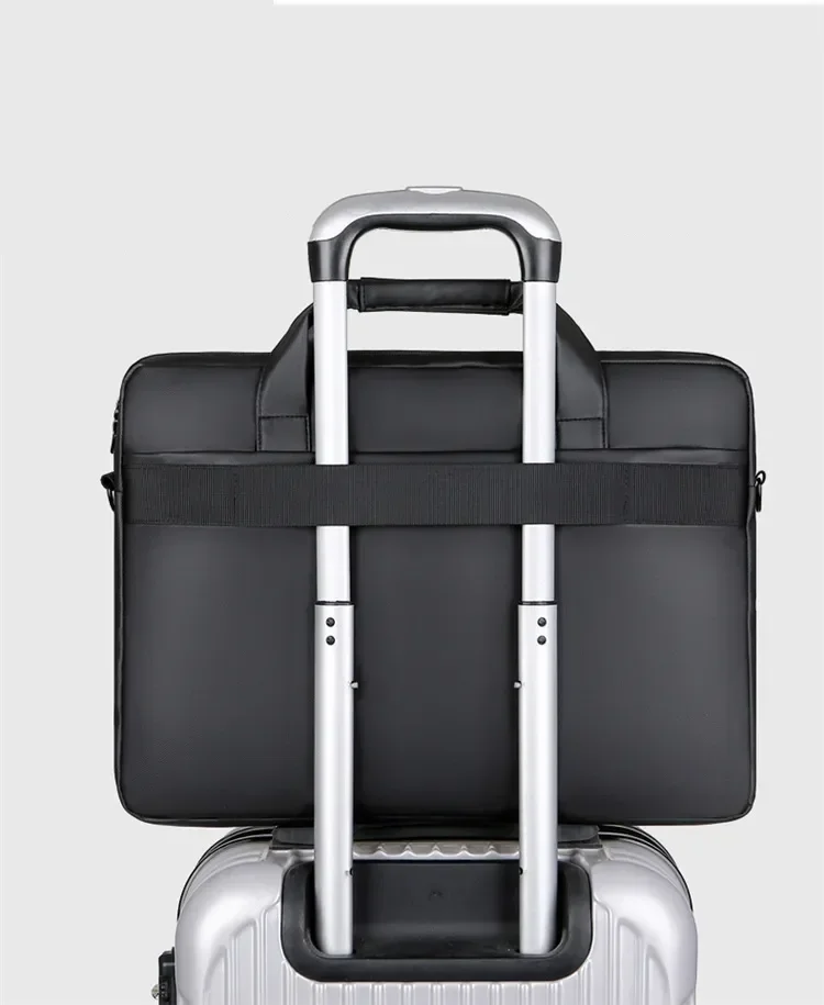 Men Briefcase Bag PU Leather Shoulder Messenger Bags Office Handbags 14 inch Laptop bag leather briefcase