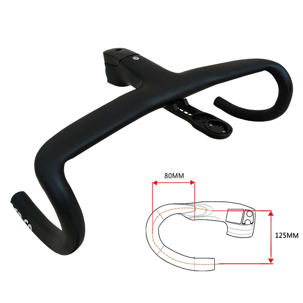 Manillar De Bicicleta De Carretera Integrado, Manillar De Fibra De