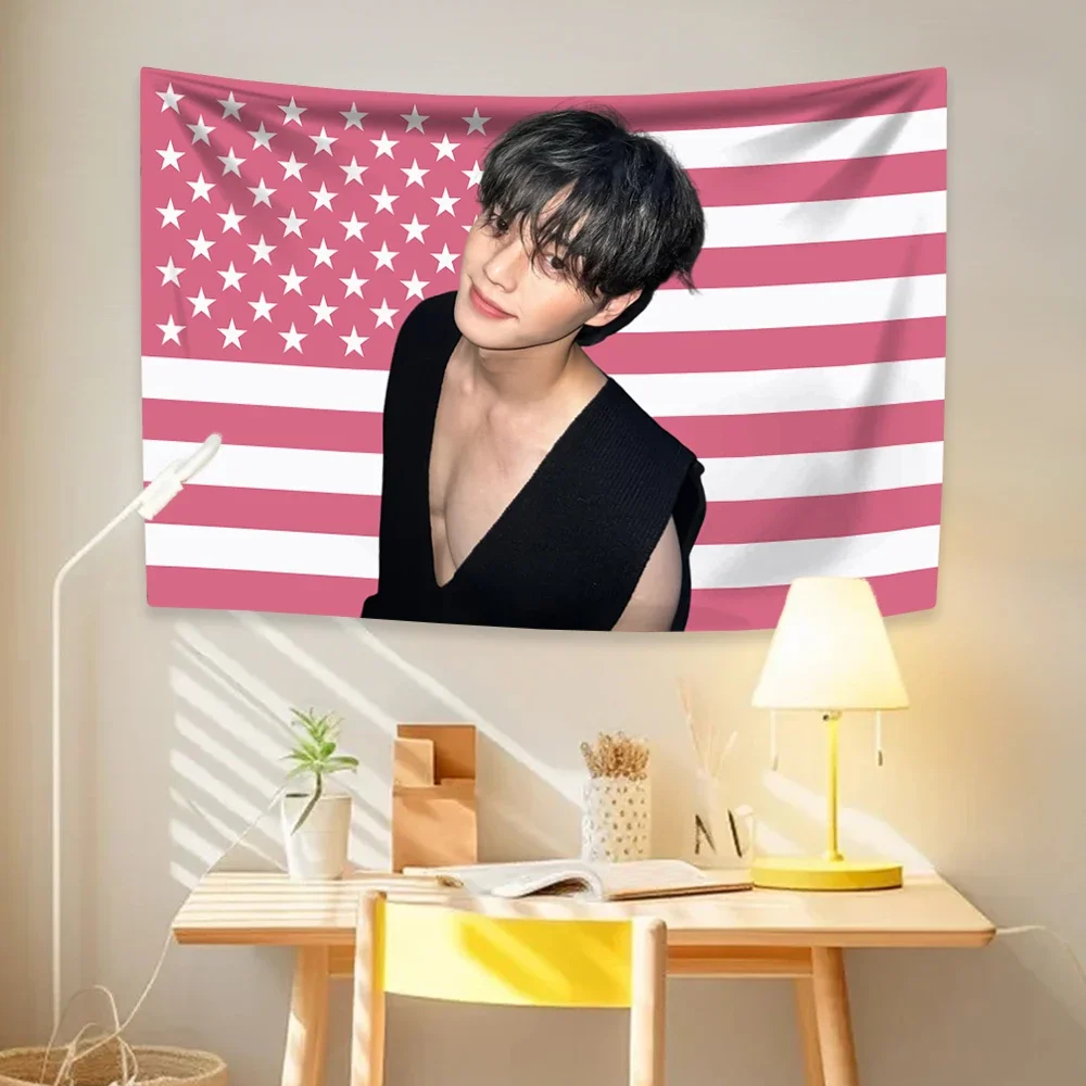 Song Kangs American Flag Tapestry Korean Actor Prints Home Decor Wall Hanging Bedroom Dorm Background Cloth Fans Friend Gift