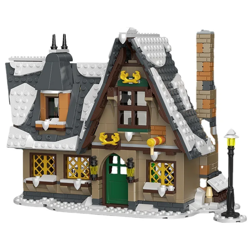 thumbnail image 1 of NUEVO modelo de casa de arte navideño creativo, decoración de pueblo de Papá Noel, bloques de construcción, juguetes para niños, regalos de Navidad, 1 of 5