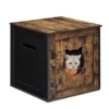 Feandrea Cat Litter Box Furniture, Hidden Litter Box Enclosure Cabinet with Single Door, Indoor Cat House, End Table, Nightstand 1