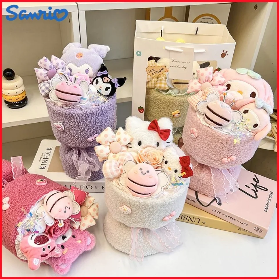 

Готовый подарок на день рождения для подруги Sanrio Kuromi, букет на День святого Валентина, необычная милая игрушка