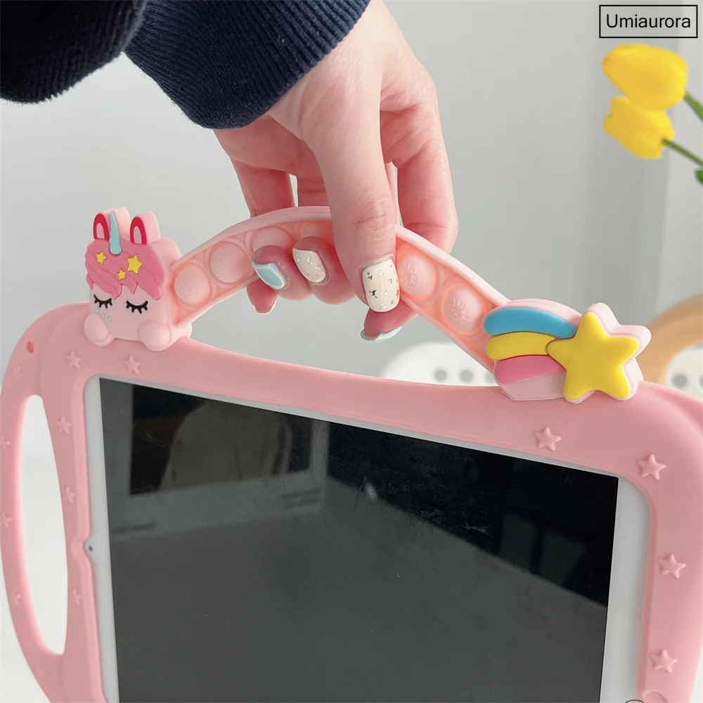 Cartoon Silicone Stand Cover para Ipad 8th 9th 10.2 Mini 6th 9.7 2023 Air 10.9 Pro 10.5 11 Tablet Case Shell Crianças - Imagem 2