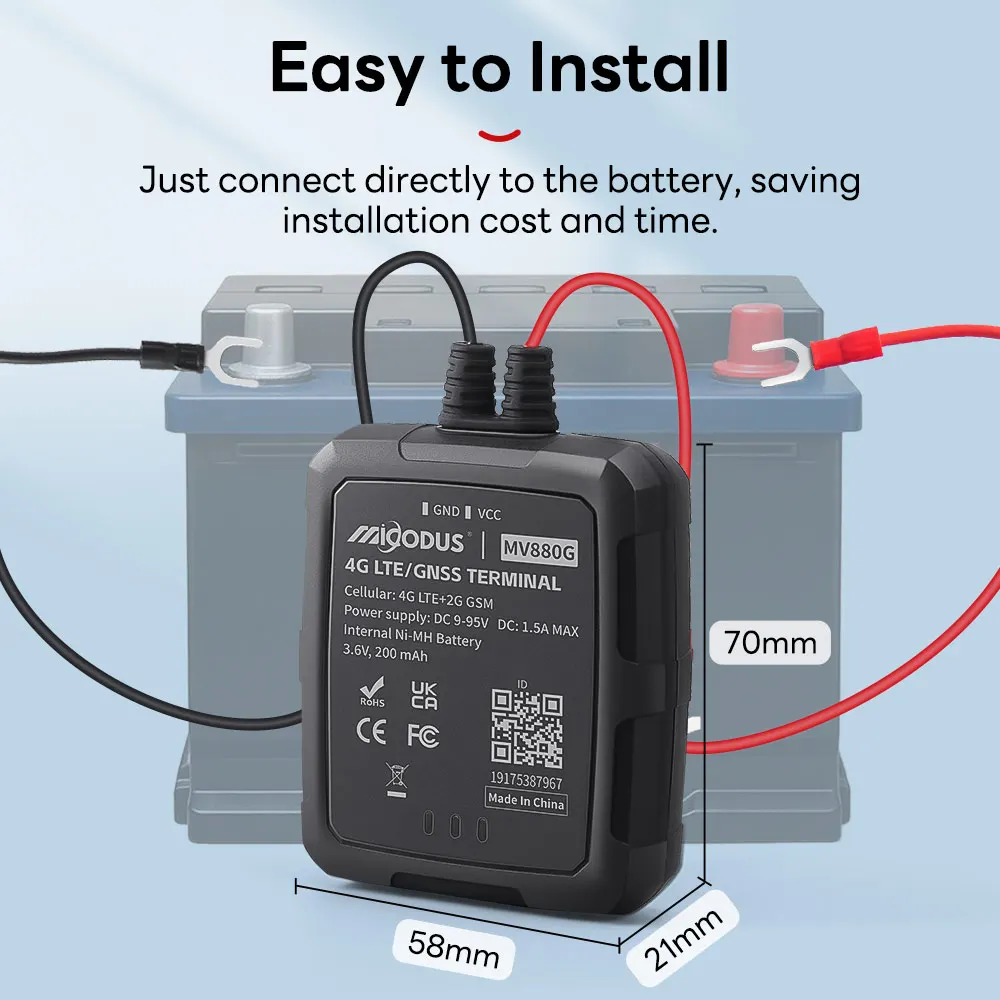 IP67 Waterproof 4G GPS Tracker with Engine Control