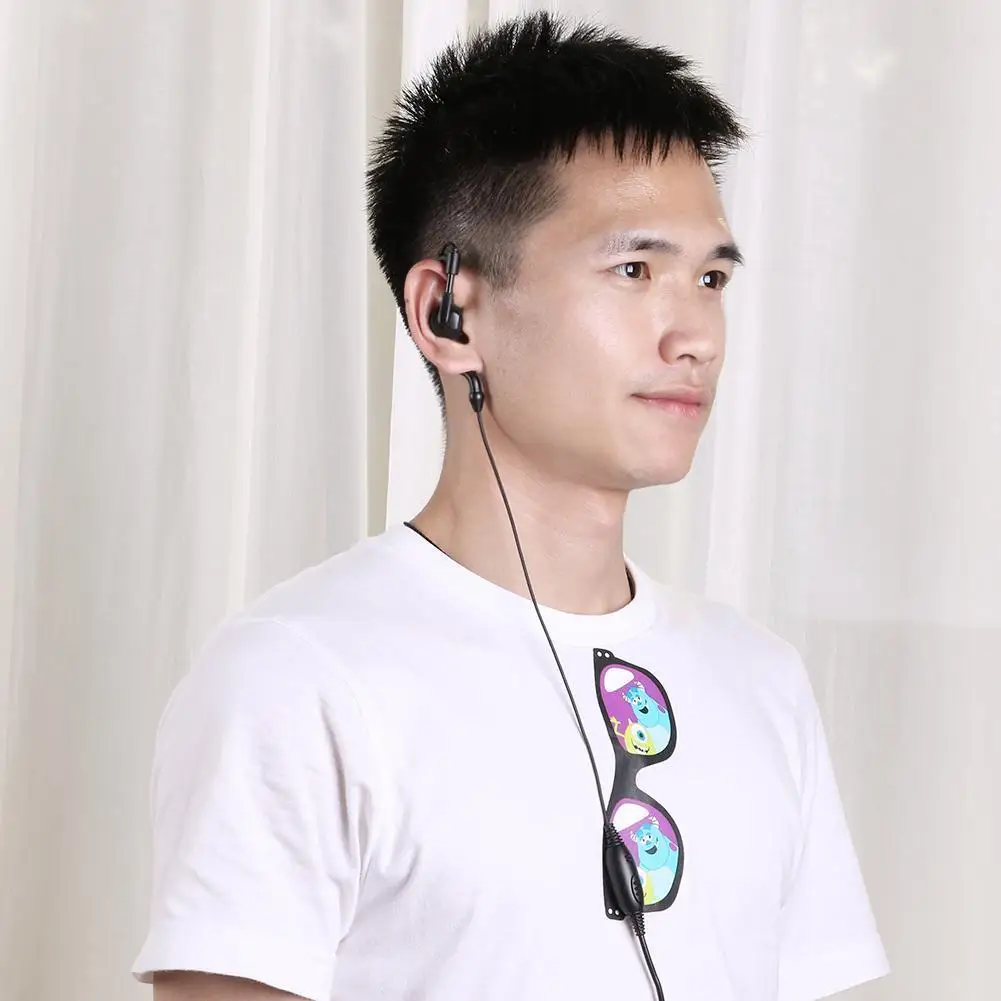 1Pin G Shape 2.5mm Earphone Headset Earpiece Earhook with PPT Mic for Motorola