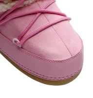 Free Ship Women Snow Boots Warm Plush Comfortable Platform Shoes Lady Lace-up Mid-Calf Pink Boots Non-slip Winter Shoes Booties - Image 5