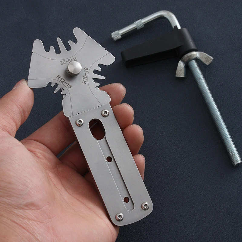 DIY 가죽 지갑/카드 가방 라운드 코너 지퍼 벤딩 도구 가죽 기술 벤딩 고정 지퍼 푸시 플레이트