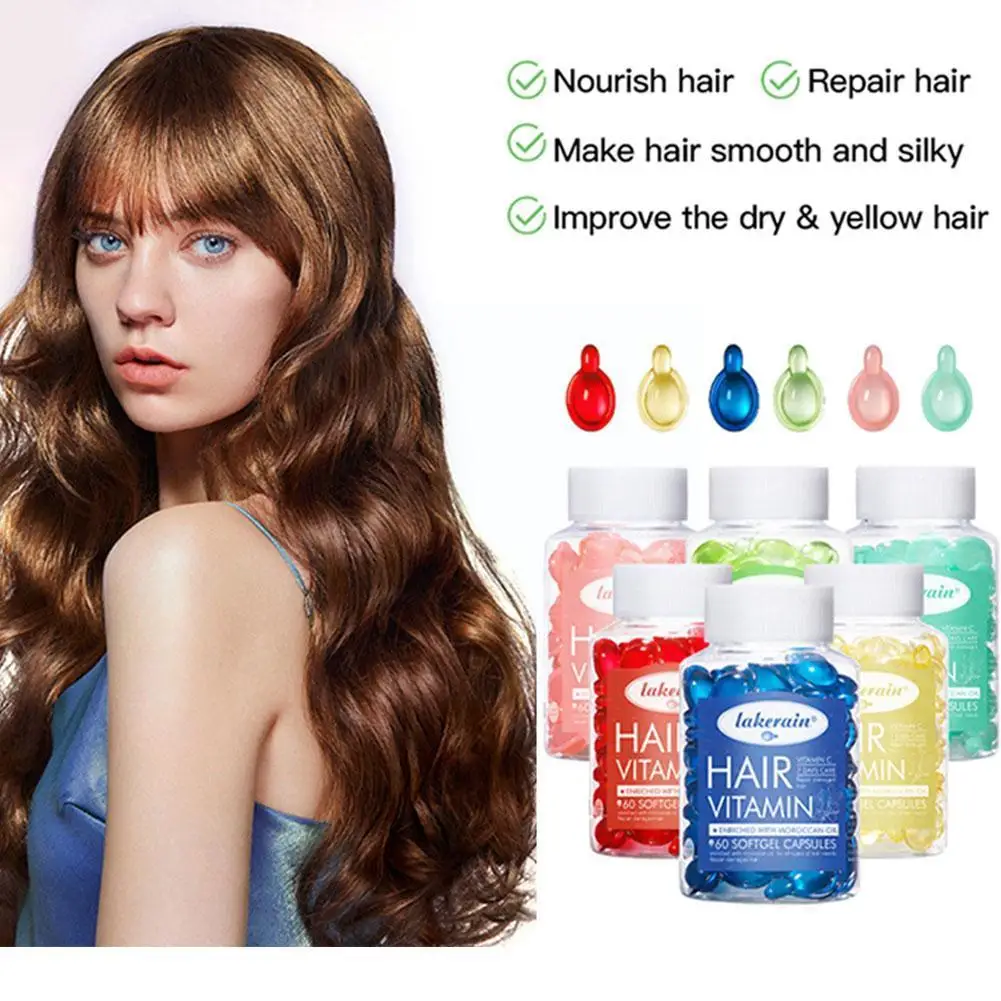 

60 Capsules Hair Vitamin C Scalp Treatment Damage Repair Health Nourishing Soft Beauty Care Hydrating 7 Days Frizz G3A9