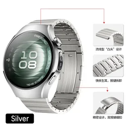 Premium 22mm Titanium Quick - Release Wristband Strap - Huawei Watch 4 4 Pro (Silver)