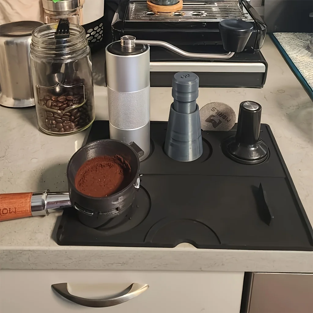New Espresso Tamping Mat Silicone Non Slip Holder Pad Tamper Station for Home Cafe Kitchen Bar Coffee Tamp Mat Accessory Tool