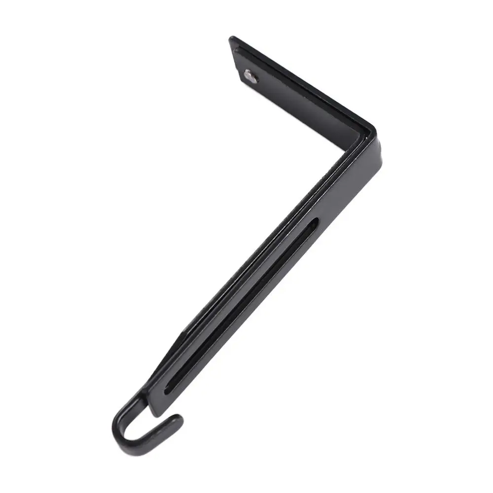 Multifunctional Iron Adjustable Cubicle Hook Black Reusable Cubicle Wall Hooks Flexible Door Storage Hooks Umbrellas 4Pcs