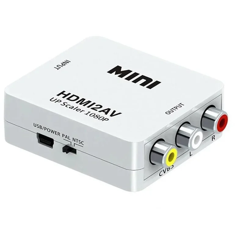 HDMI to VGA AV Converter Video Signal Plug Adapter Cross-Border White Box Series High Quality Computer Office Network Tool