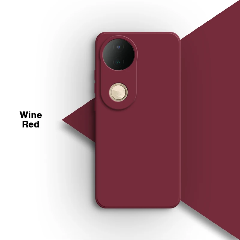 Solid Color Liquid Silicone Phone Case with Camera Protection