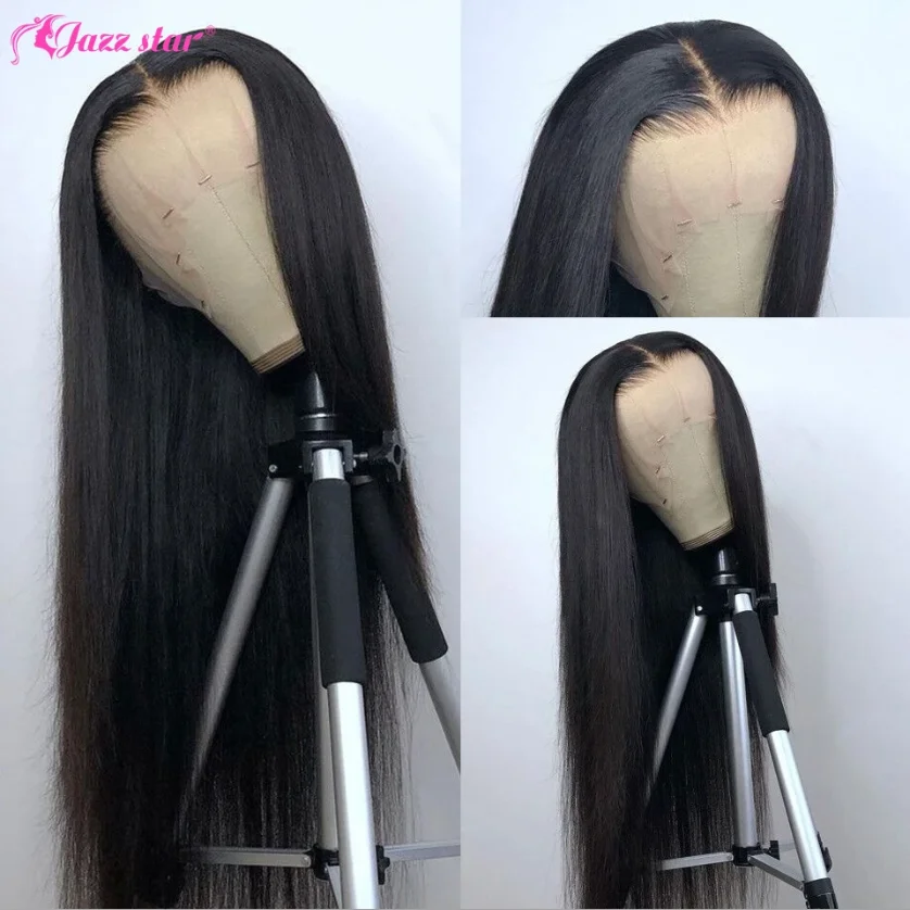 32 inch Straight Lace Front Wigs Transparent Lace Frontal Human Hair 13x4 Front Wigs Pre Plucked Jazz Star