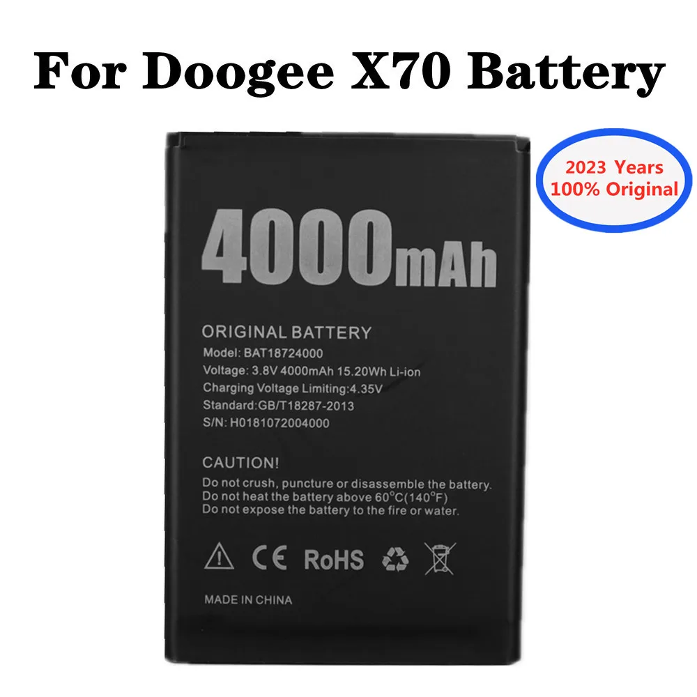 

2023 New BAT18724000 4000mAh Original Battery For Doogee X70 X 70 Mobile Phone Bateria Smartphone Replacement Batteries In Stock