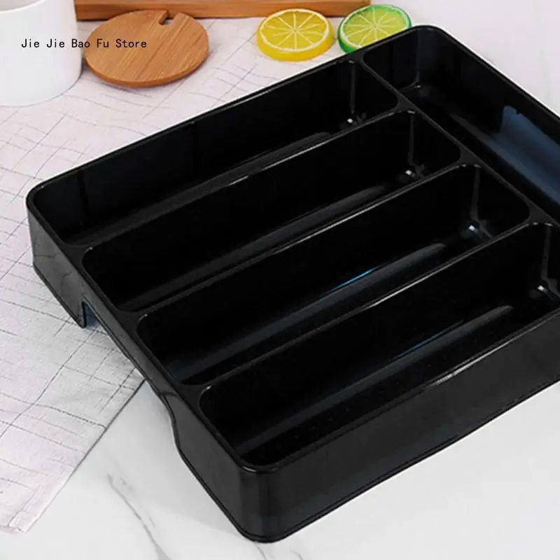 E8BD Kitchen Tools Drawer Organizer Tray Spoon Forks Cutlery Separation Finishing Rack Storage Box