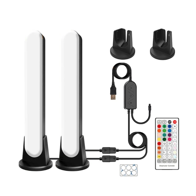

RGB Room LED Dimmable Remote Control for Entertainment PC Room Decoration Bluetooth-compatible Easy to Install T5EF