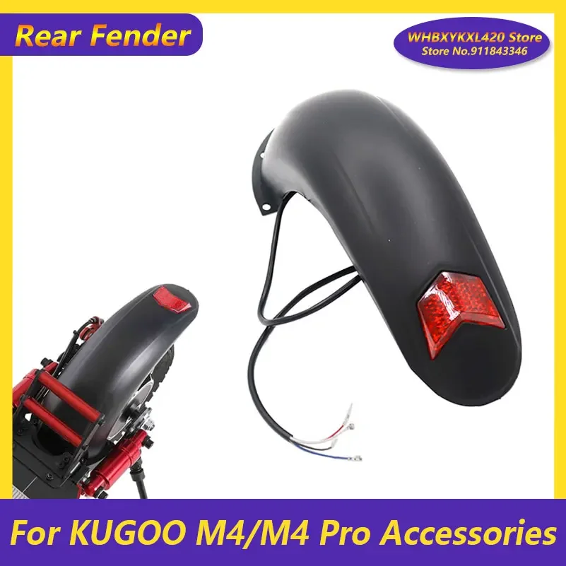 

For KUGOO M4/M4 Pro Accessories 10 Inch Rear Mudguard Bracket with Taillight Electric Scooter Mud Fender Guard Skateboard Fender