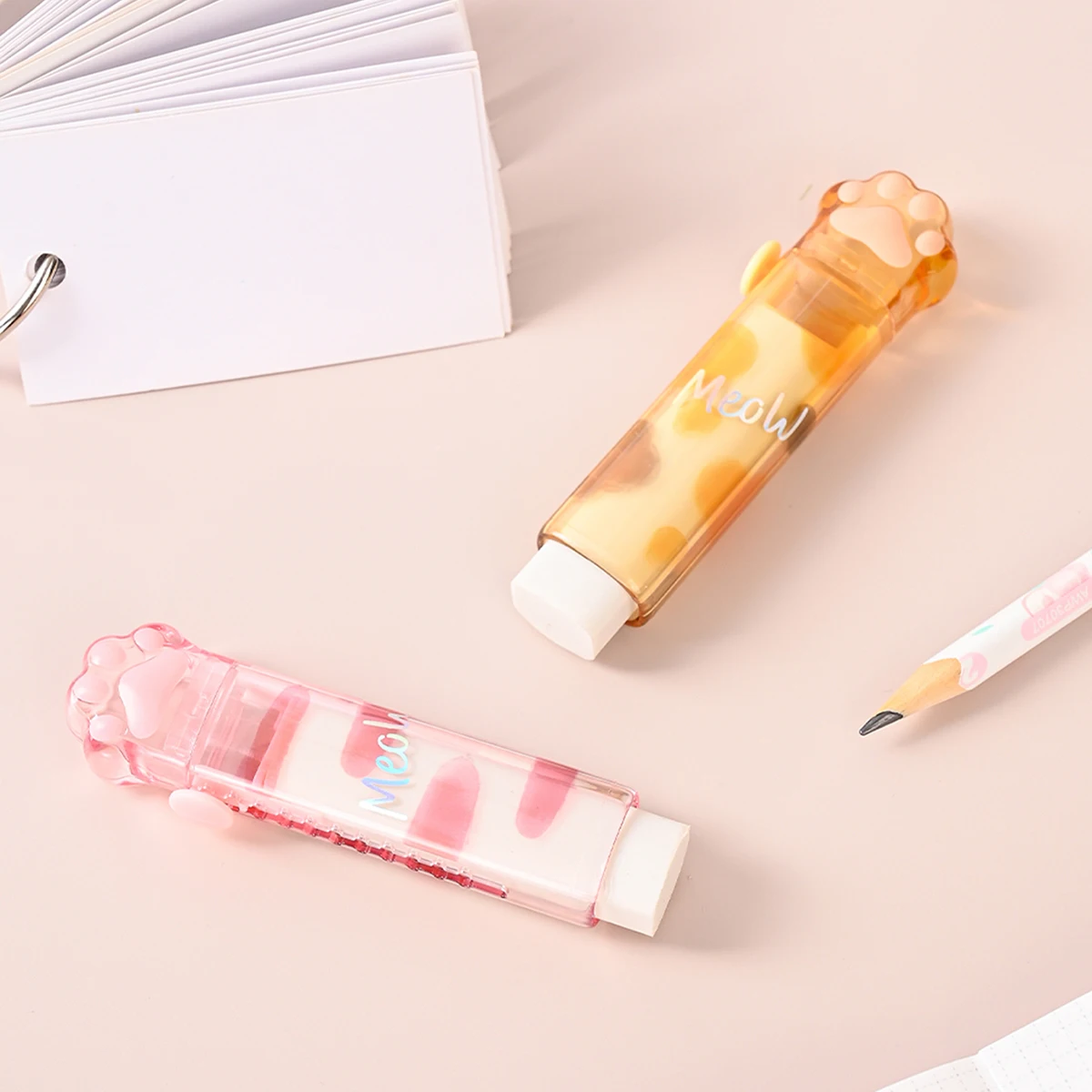 1 pc push-pull eraser panda paw retractable eraser portable school utensils cute manual student supplies