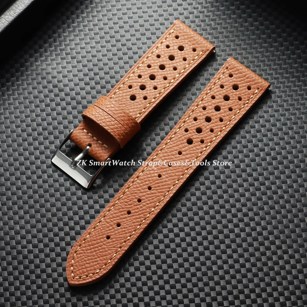 18mm 19mm 20mm 22mm Vintage Echtes Lederband Männer Frauen Universal Rindsleder Bands Atmungsaktive Quick Release armbänder für Seiko – Detail 8