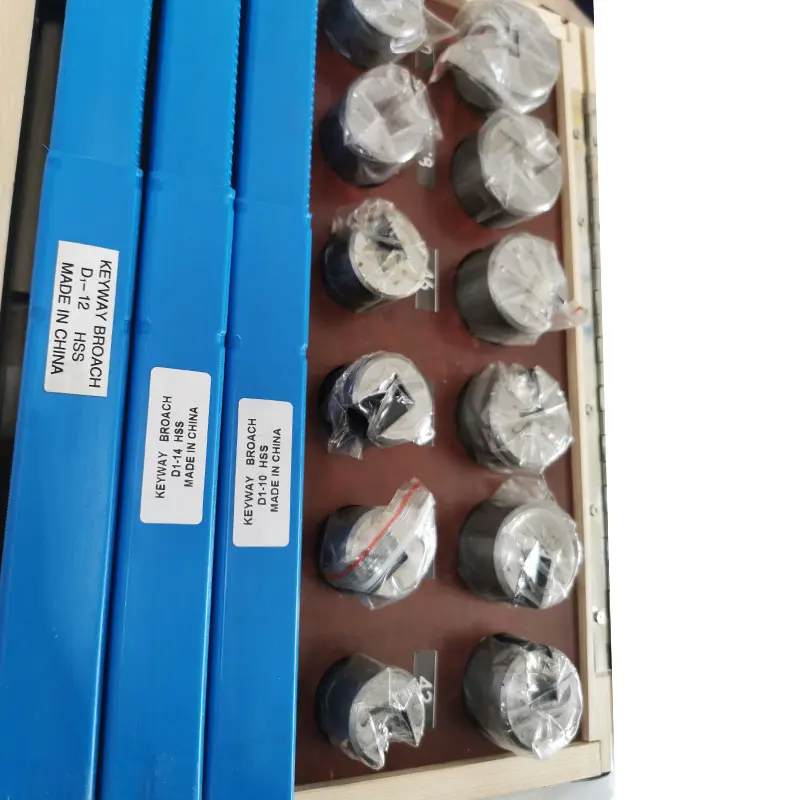21-teiliges Keilnut-Räumwerkzeug-Set, metrisches Set, 10 mm, 12 mm, 14 mm, Räumnadeln, 32–50 Buchsen, Unterlegscheiben, HSS-Schneidwerkzeuge für CNC-Maschine – Detail 2