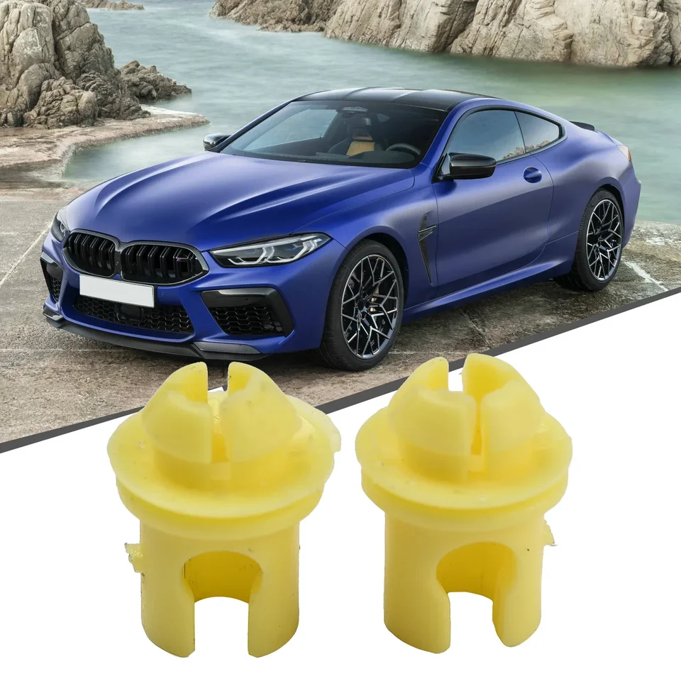 2pcs Yellow Plastic Car Interior Door Clips Door-Lock Mechanism