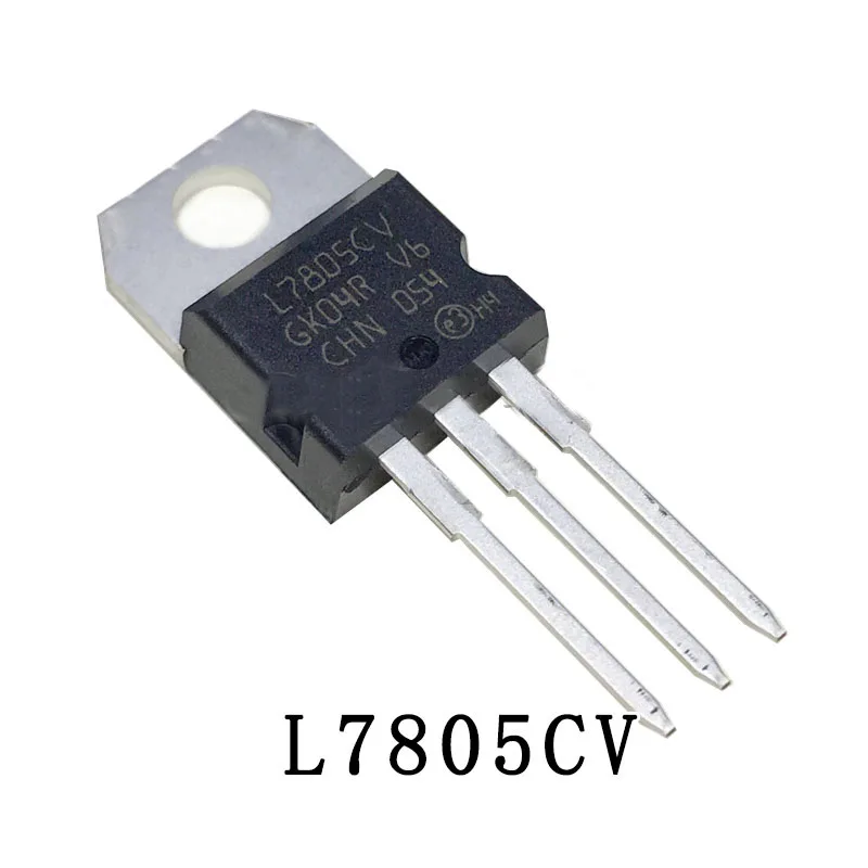 10PCSStraightInsertL7805CVTO220LinearVoltageRegulatorChip5V1