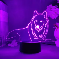 Wolf 3D Animal Lamp Kids Bedroom Decoration Nightlight Child Birthday Creative Gift LED Table Lights Husky Dog Home Gadgets