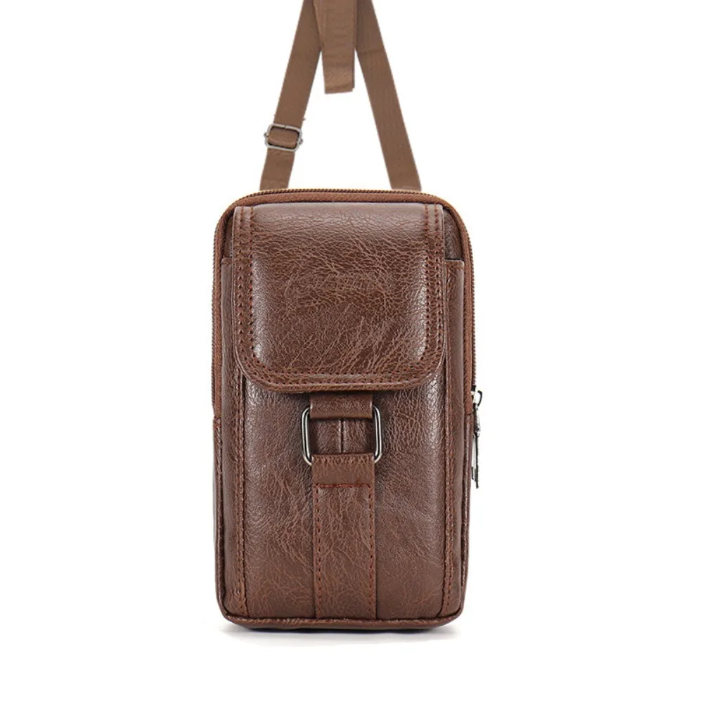 Large Capacity Double-Layer Belt Clip Phone Pouch with Strap