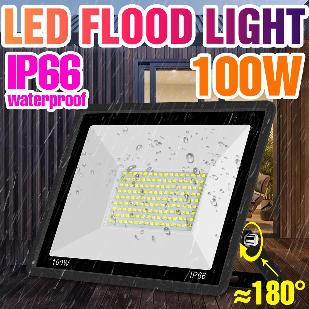 

220V Led Flood Light Outdoor Lighting IP66 Waterproof Floodlight Street Lamp Spotlight 10W 20W 30W 50W 100W Garden Street Lights