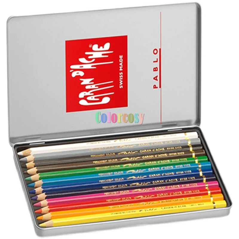 Caran D' Ache Pablo Professional Color Pencils Artists Box Sets,  12/18/30/40/80/120 Colors Set, Crayons De Couleur Permanents - AliExpress
