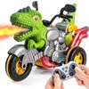 2.4GHz Remote Control Dinosaur Train Motorcycles Toys for Kids Boys,Indoor Outdoor All Terrain Electric RC Car Toys Gifts 1