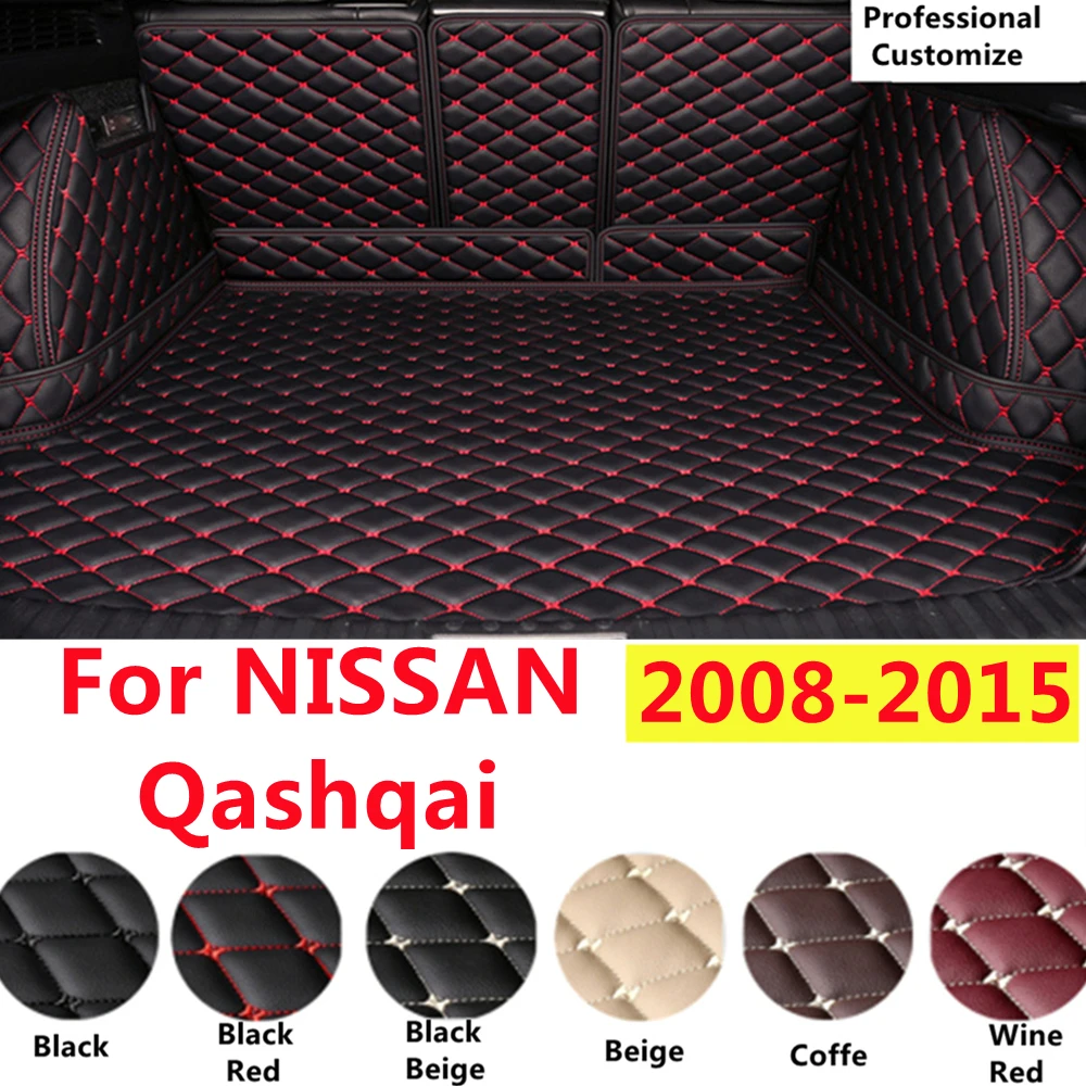 

Полный комплект SJ для NISSAN Qashqai 2015 2014-2008, автомобильные фитинги, водонепроницаемый коврик для багажника автомобиля, Задняя подкладка для багажника