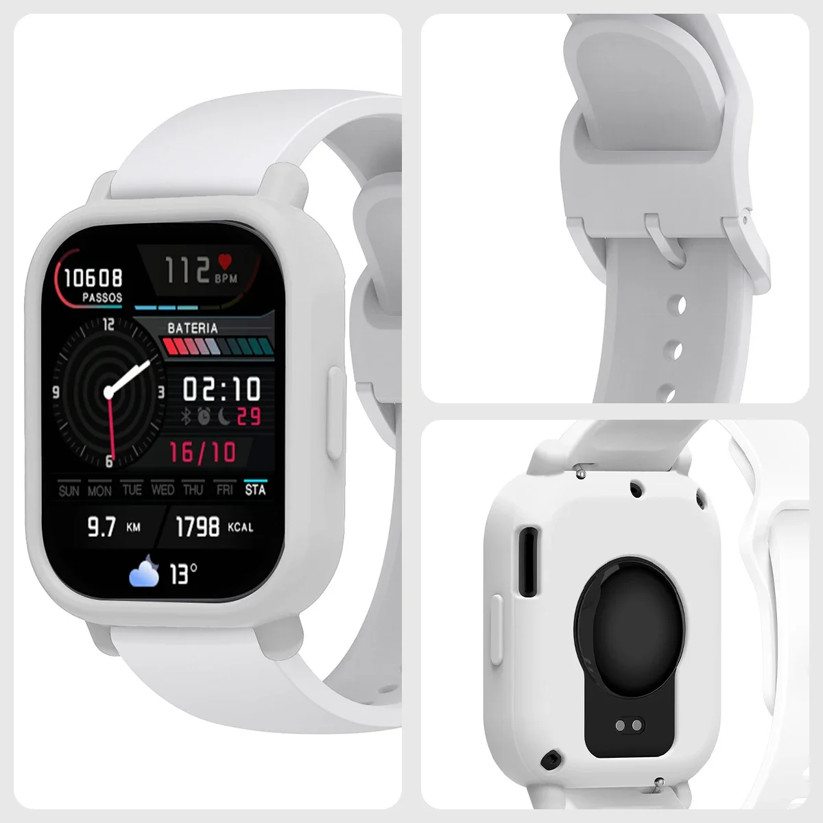 Silicone Strap and Protective Bumper Case