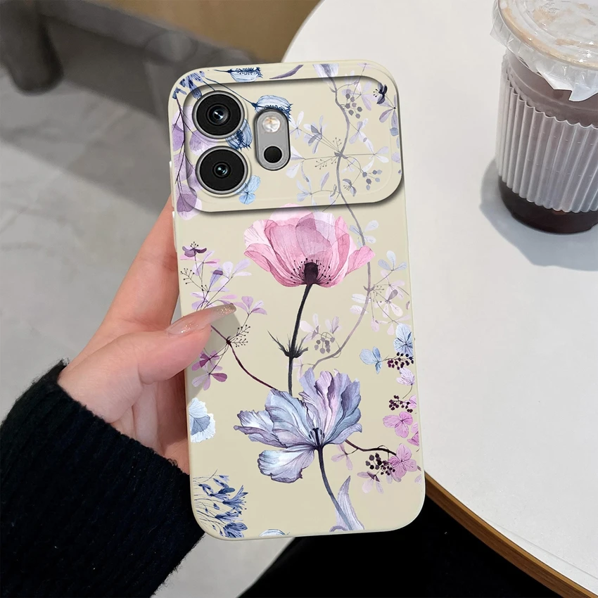 Enhanced Floral Silicone Soft Case - High-Quality Anti-Fingerprint Bumper Housing