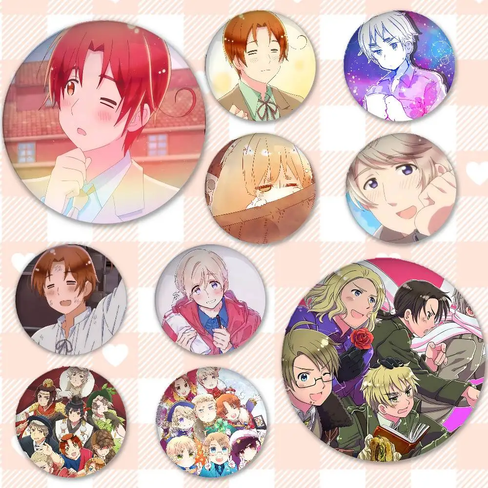 Hetalia World Stars Anime Metal Badge Brooch