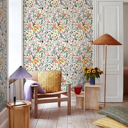Watercolor Floral Peel and Stick Waterproof Wallpaper - Self Adhesive Home Decor Chic Vinyl Flower Design Sticker - 44cmx150cm (A)